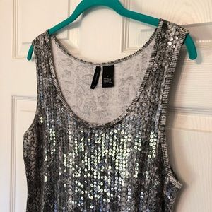 Sequined tank top